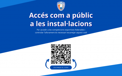 Protocol per accedir a les competicions esportives federades i controlar l’aforament de les instal·lacions